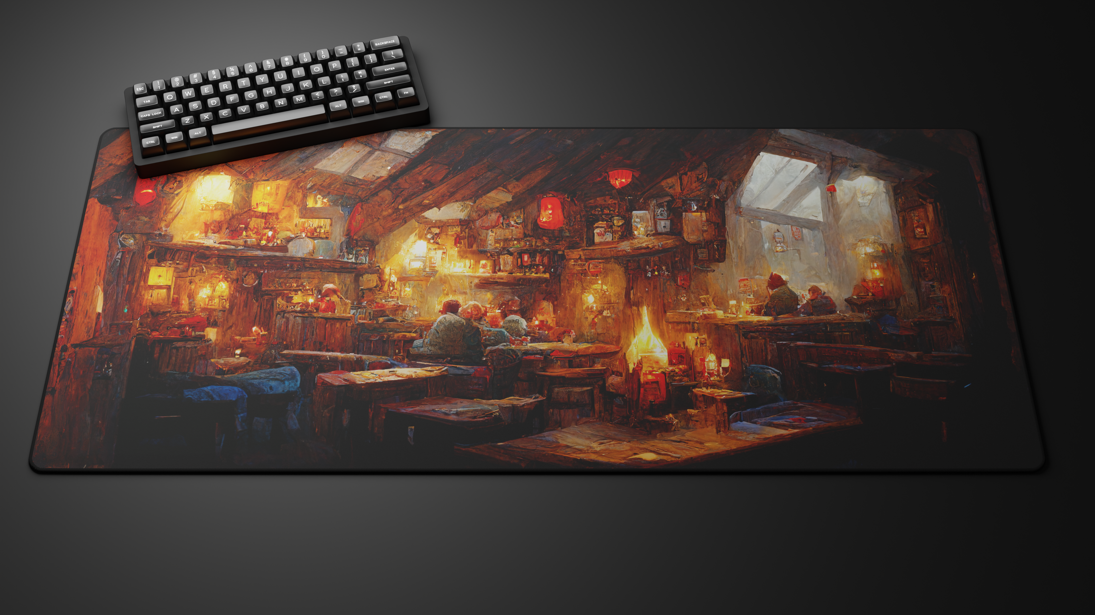 Deskmat 'AI Collection - Cosy Tavern' by glutch