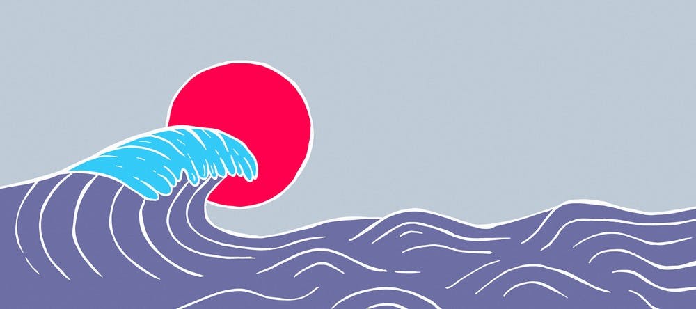Deskmat thumbnail Japanese Waves