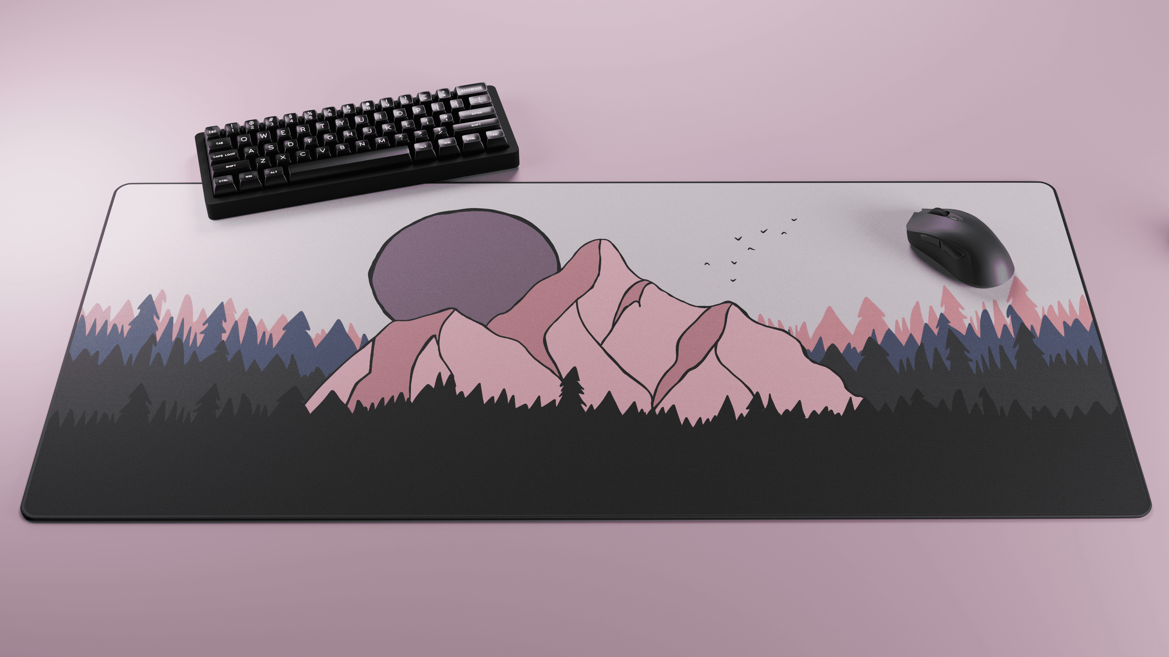 Deskmat 'Evening Mountain' by glutch