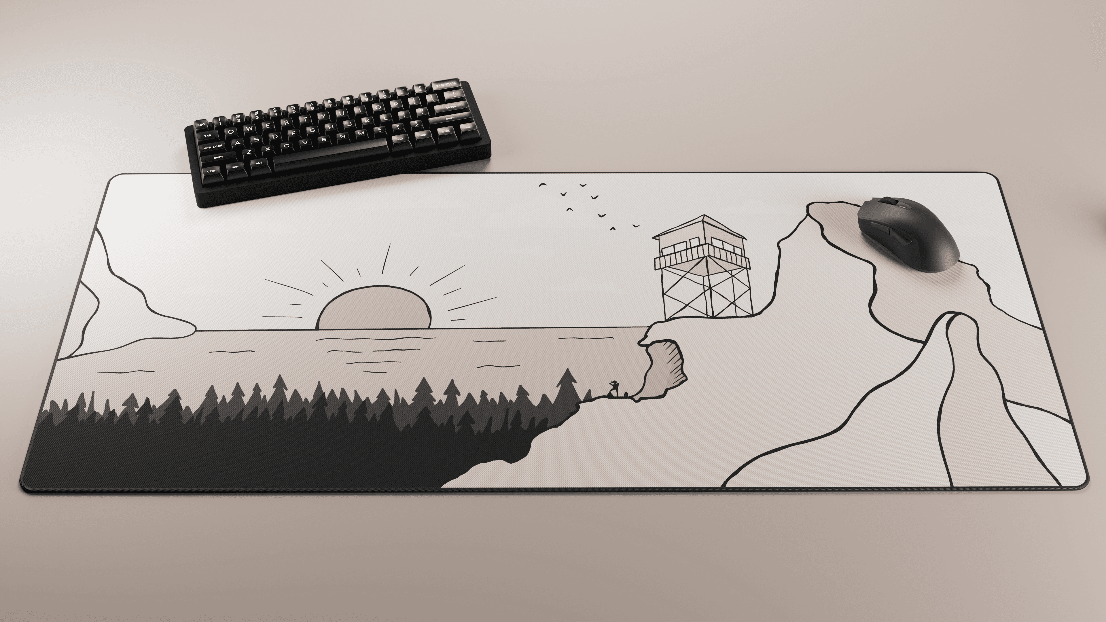 Deskmat 'Firewatch' by glutch