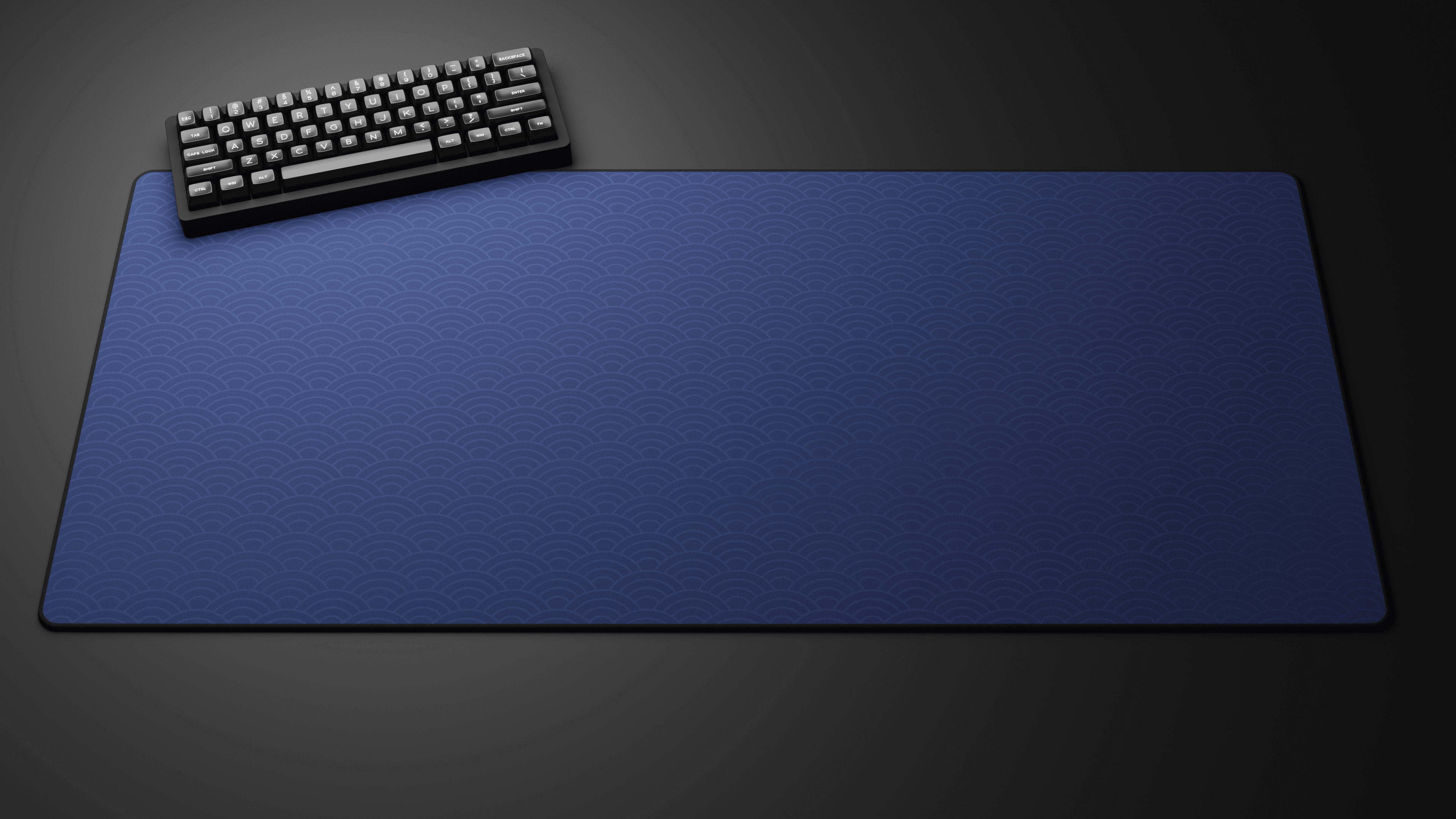 Deskmat 'Japanese Cloud Pattern Dark Blue' by glutch