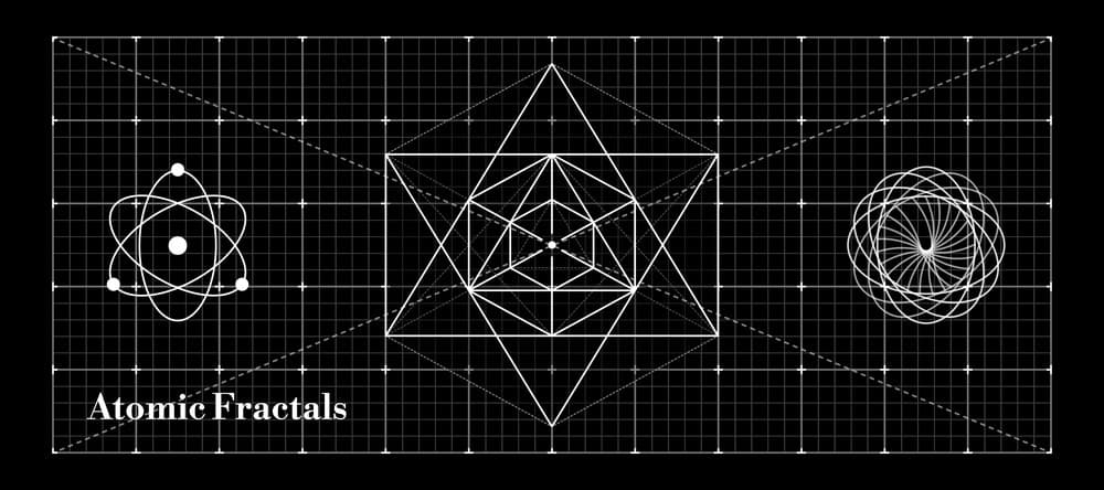 Deskmat thumbnail Blueprint Collection - Atomic Fractals Black