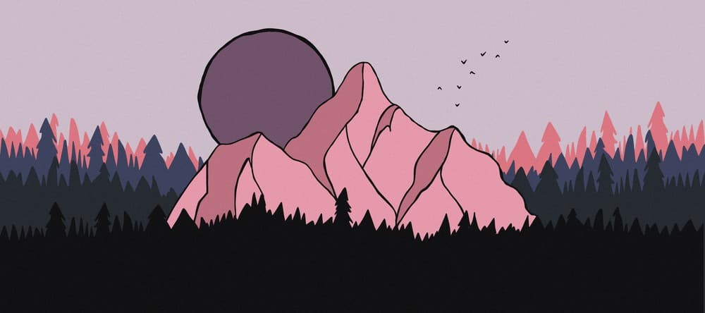 Deskmat thumbnail Evening Mountain