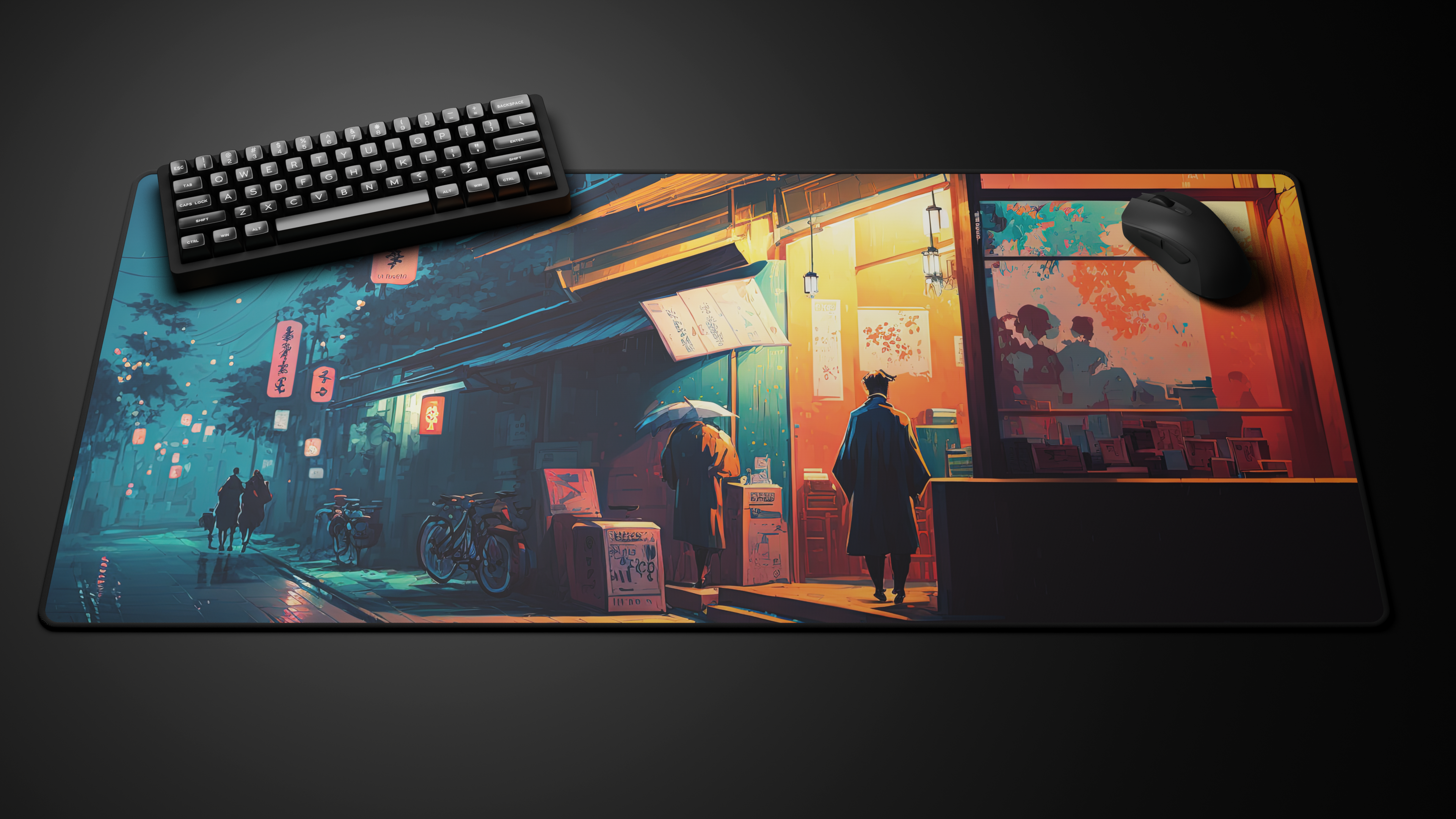 Deskmat 'Winter Collection - Japanese Street' by glutch