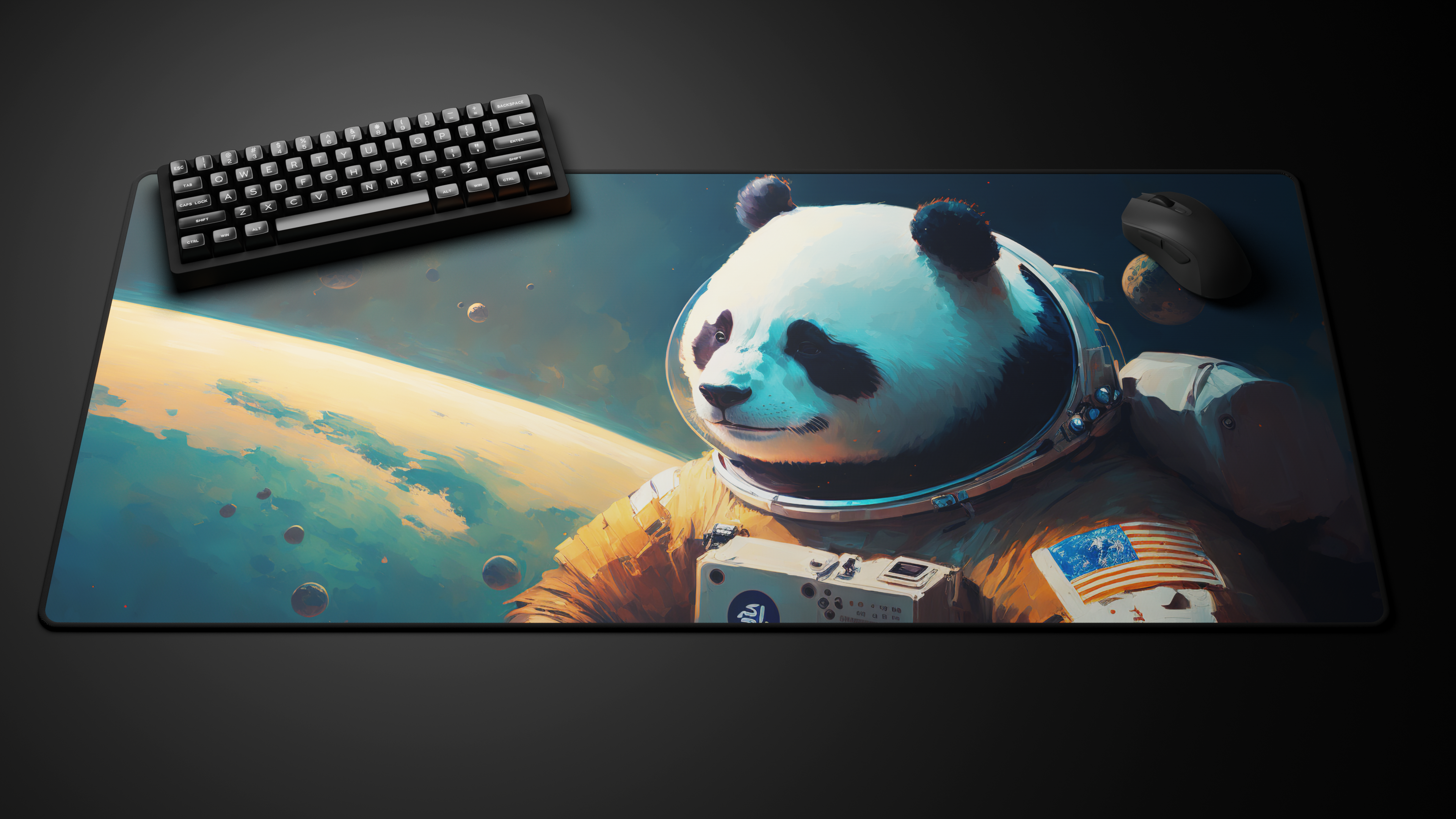 Deskmat 'Winter Collection - Space Panda' by glutch