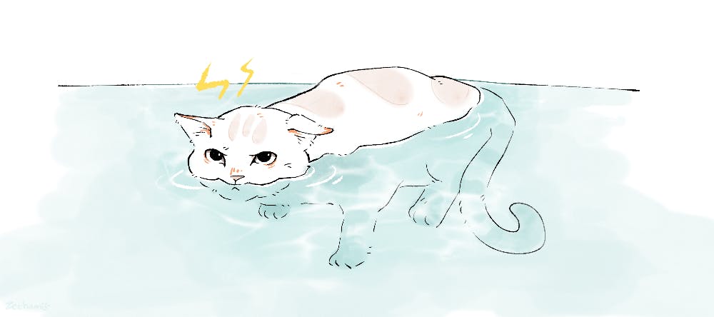 Deskmat thumbnail Bath Kitty