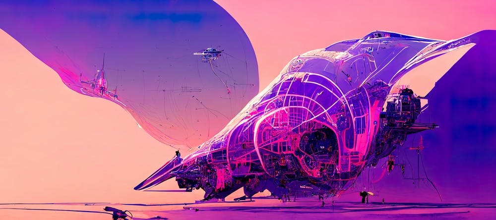 Deskmat thumbnail AI Collection - Alien Spaceship