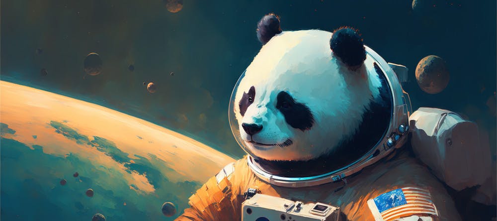 Deskmat thumbnail Winter Collection - Space Panda